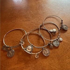 VINTAGE Lot of 5 ALEX AND ANI SILVER BRACELETS RARE